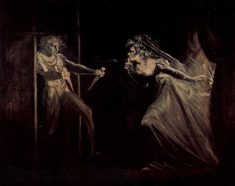 Jacob Heinrich Elbfas Lady Macbeth receives the daggers Norge oil painting art